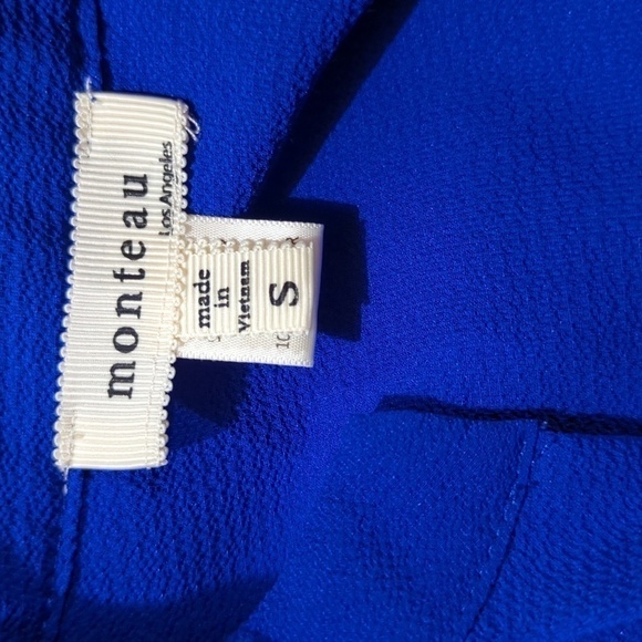 SMALL royal blue lined dress with belt - Picture 5 of 6